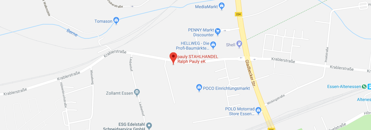 Ihr Weg zu Pauly Stahlhandel